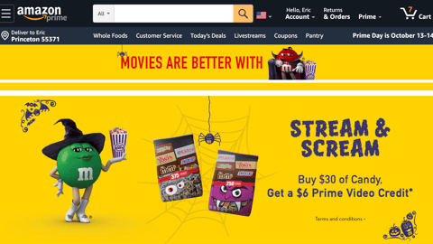 Mars Amazon Halloween Incentive